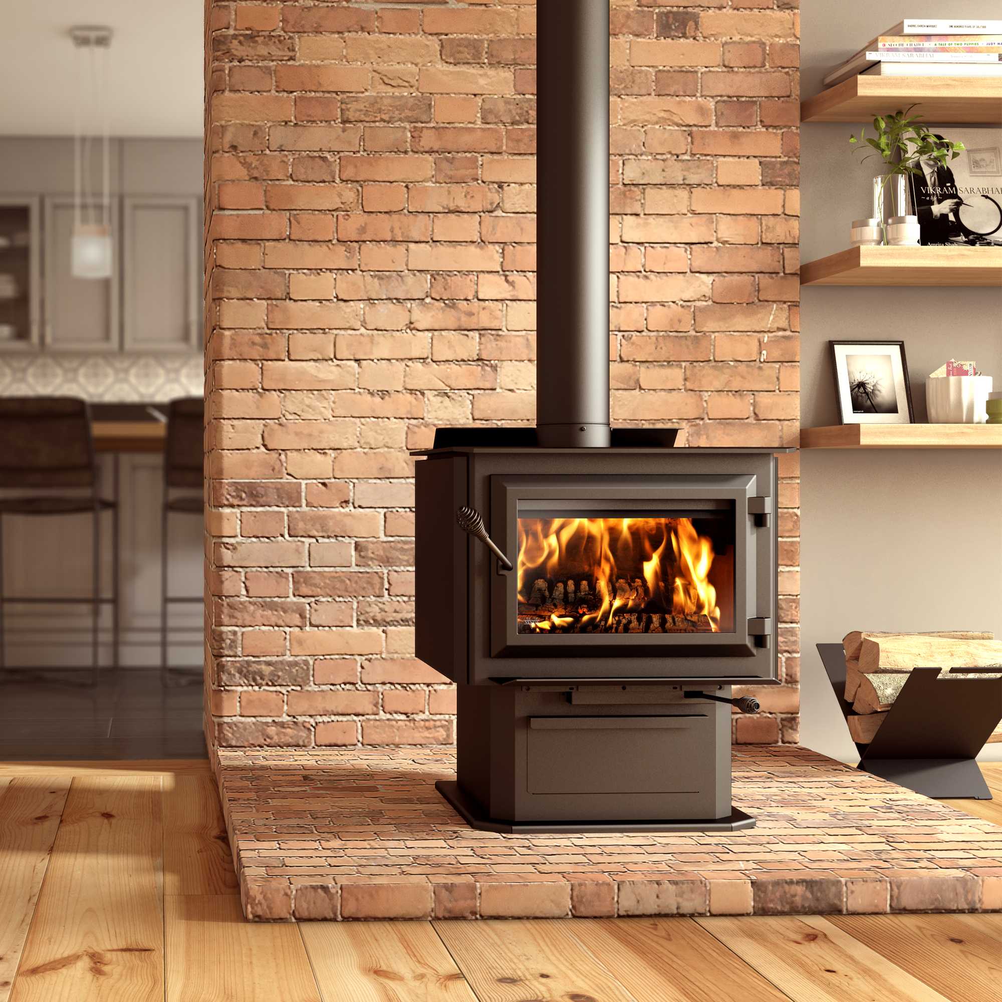 HES240 Wood Burning Stoves Line Olympia Chimney   VB00016 HES240 H2 